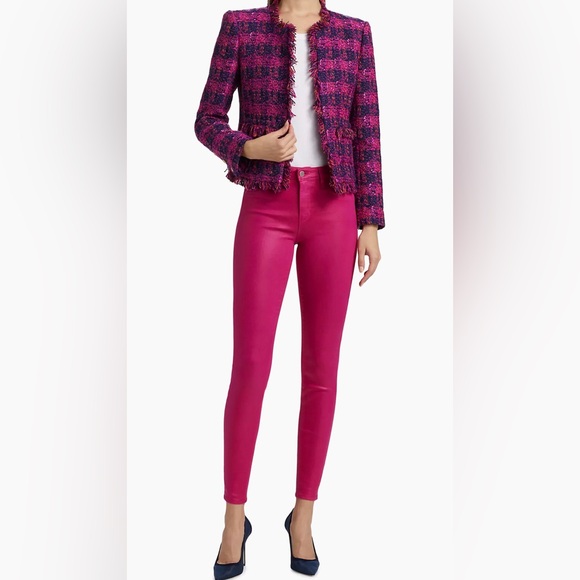 NWT L’AGENCE Margot HR Coated Rose Skinny Jeans,Size-30 - Picture 17 of 17